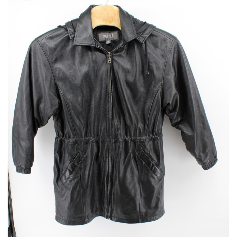 Women's Wilsons Leather RN69426 W/‎ Thinsulate Zip In Liner Black  Jacket Size M